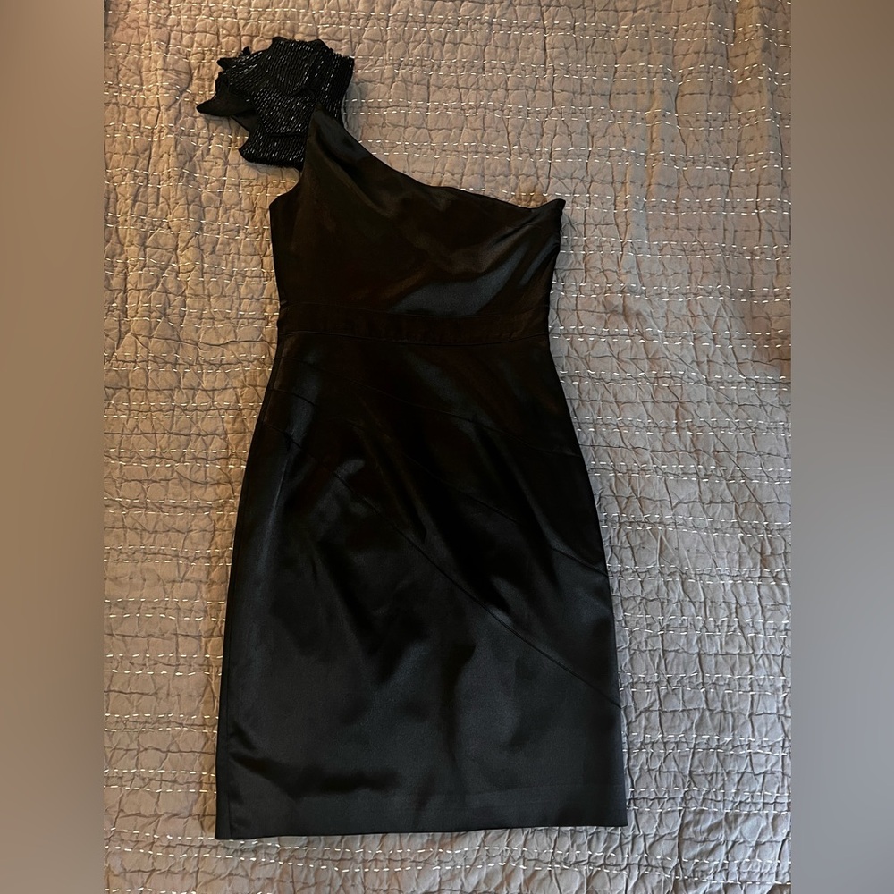Karen Millen Black One-Shoulder Dress
